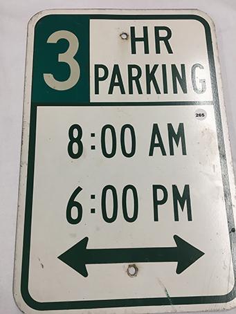 12 x 18 in. Hour Parking Sign