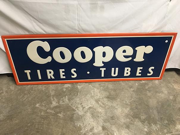 20  x 58 in. Vintage Cooper Tires Sign