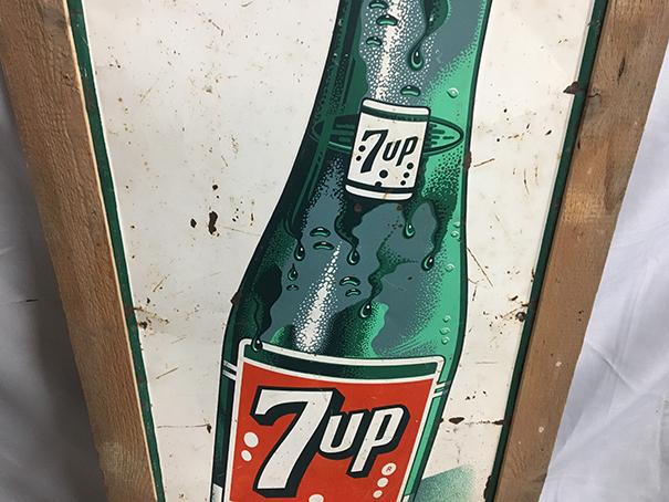 21  x 57 in. Vintage 7up Framed Sign, Made in Canada CCC-60-No.7
