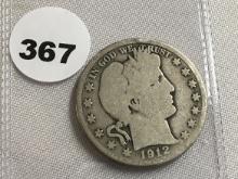 1912-D Barber Half Dollar