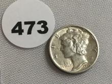 1944-D  Mercury Dime AU