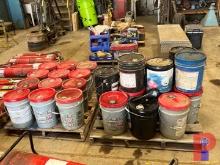 (2) PALLETS OF ASSORTED OILS, HYDRAULIC FLUID, & LUBRICANTS  16296