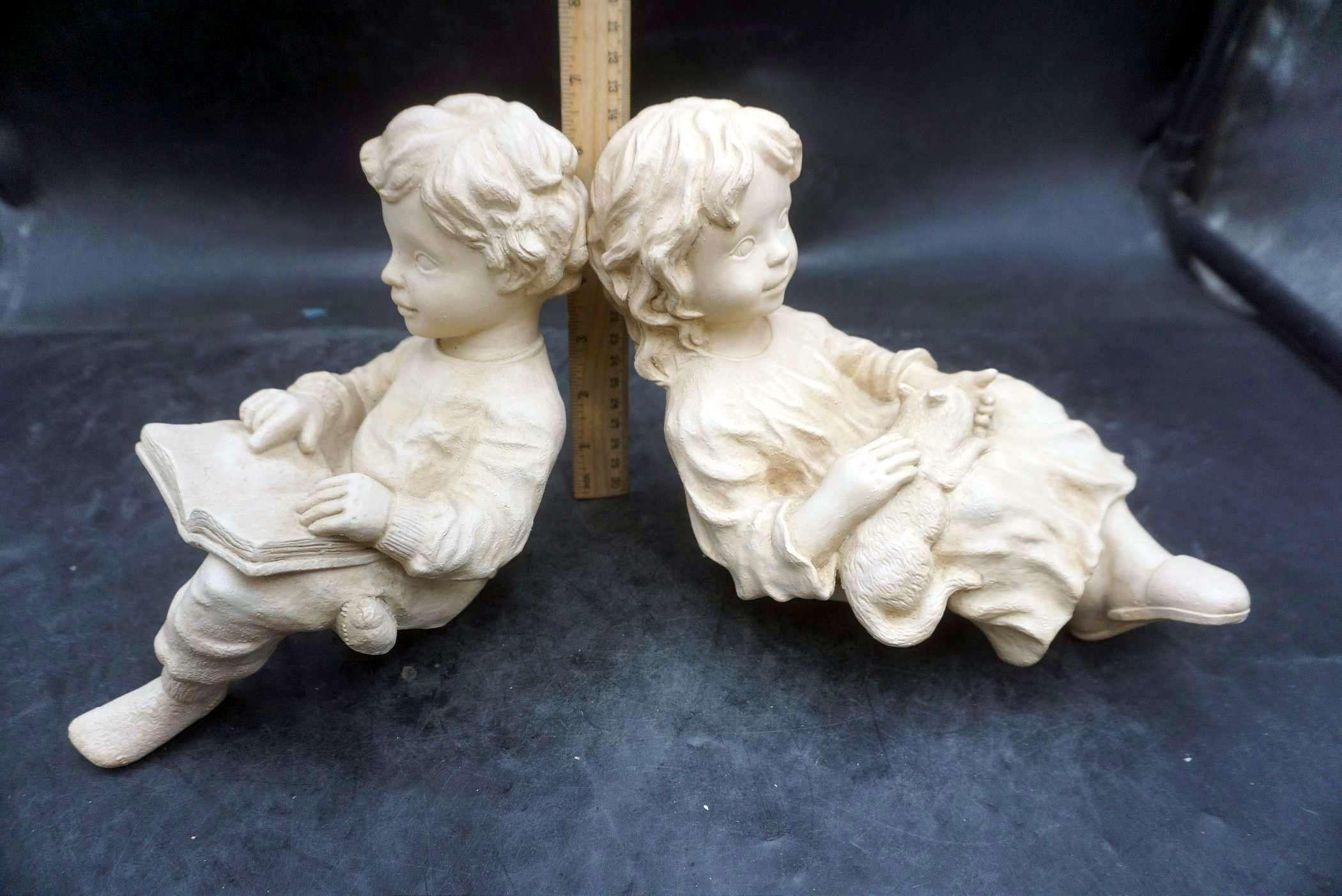Boy & Girl Sitting Sculptures