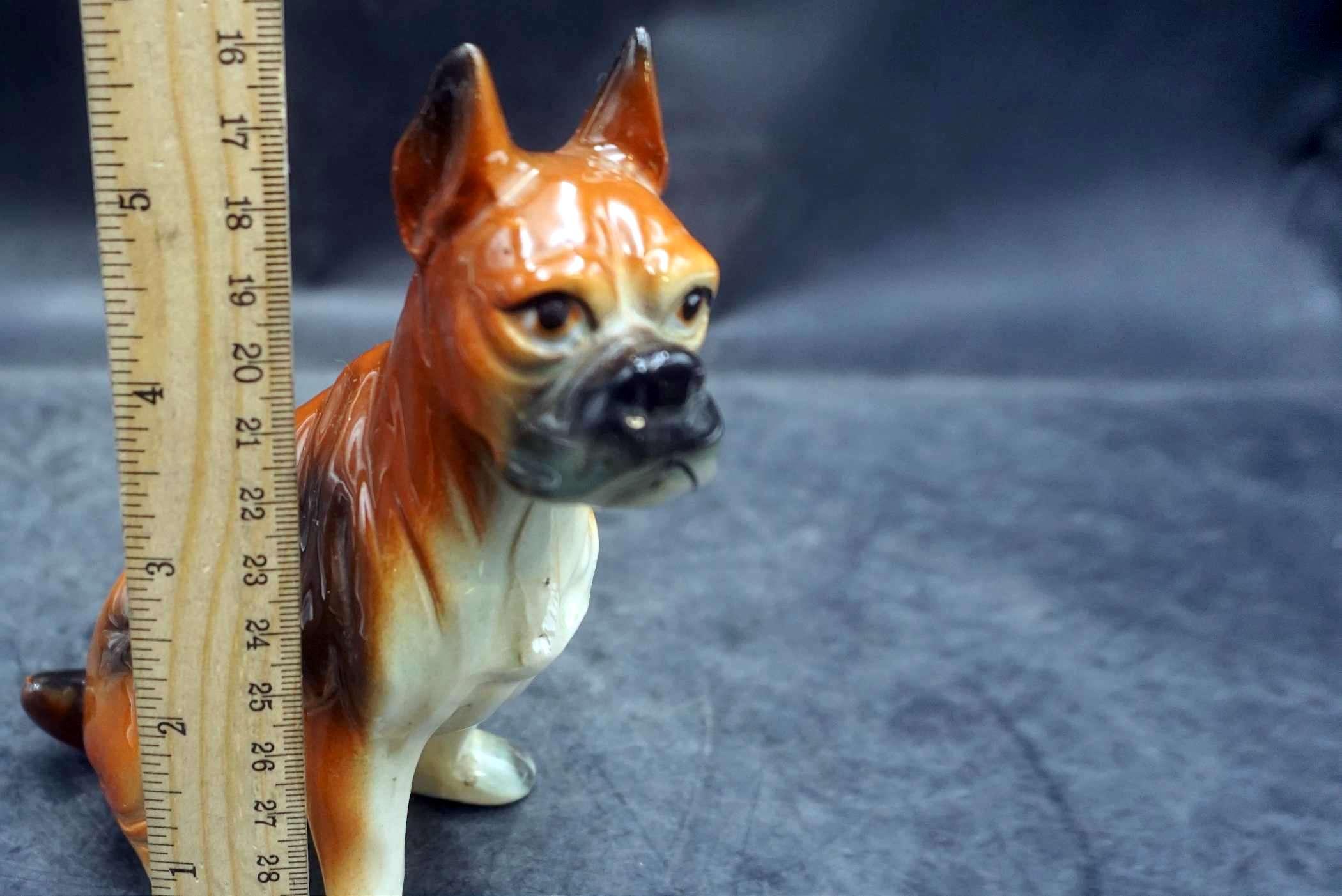 Boxer Dog Figurine - chip on chest