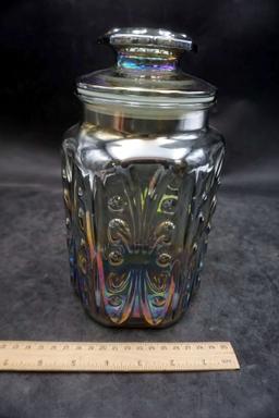 Iridescent Glass Jar