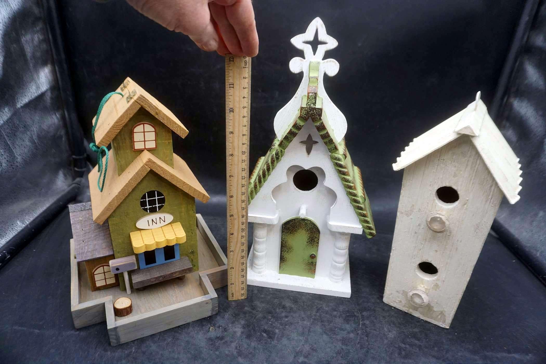 3 - Wooden Bird Houses
