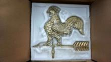 Golden Colored Rooster Weather Vane
