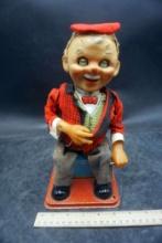 Battery Operated Tin Toy (Cigar Missing)