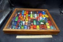 Display Case W/ Toy Vehicles
