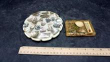 Abalone Shell Trivet & Shell Thermometer