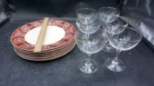 Plate Set & Stemmed Glassware