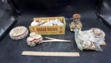 Dixie Gems Box, Sea Shells & Sea Shell Decorated Art