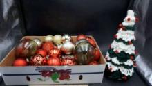 Christmas Ornaments & Fabric Tree