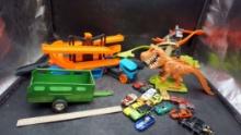 Nylint Green Wagon, Race Tracks, Dragon & Toy Vehicles