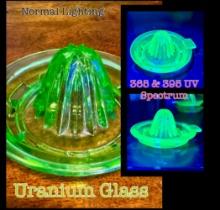Uranium Glass Reamer Juicer - Very Radioactive - Glows Insanely Bright Under Uv Light