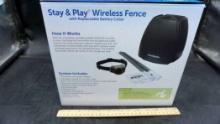 Stay & Play Wireless Fence W/ Replaceable Battery Collar