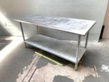 Stainless Steel Table 72" x 30" x 35.5"