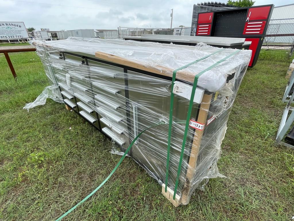 10' 18 Drawer Stainless Work Bench