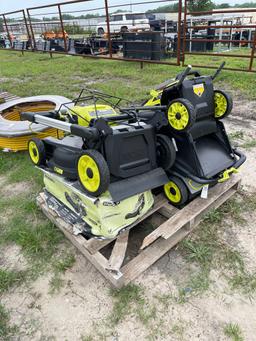 4- Ryobi Battery Push Mowers no battery or charger