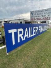 Trailer Financing Sign 4ft. X24ft. With Plywood Backing