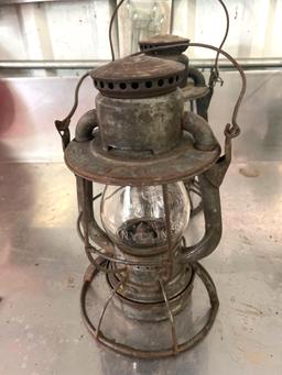 Lot of 3 Vintage Railroad Lanterns with Globes