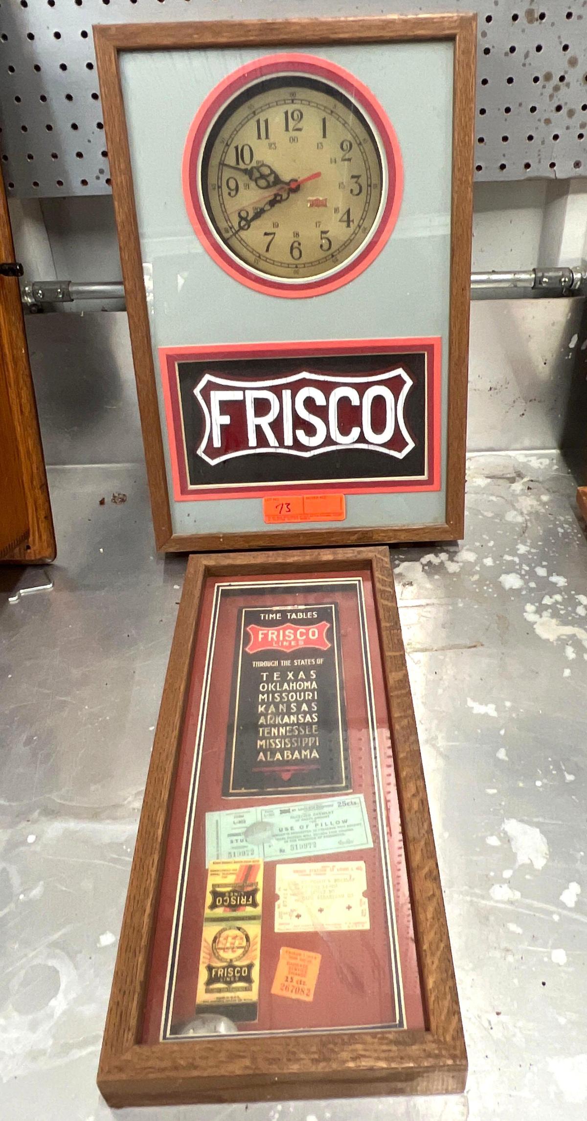 Frisco Train Lines Clock and Memorabilia