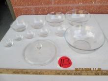 10 Pc Glass Bowl Set With Glass Lid