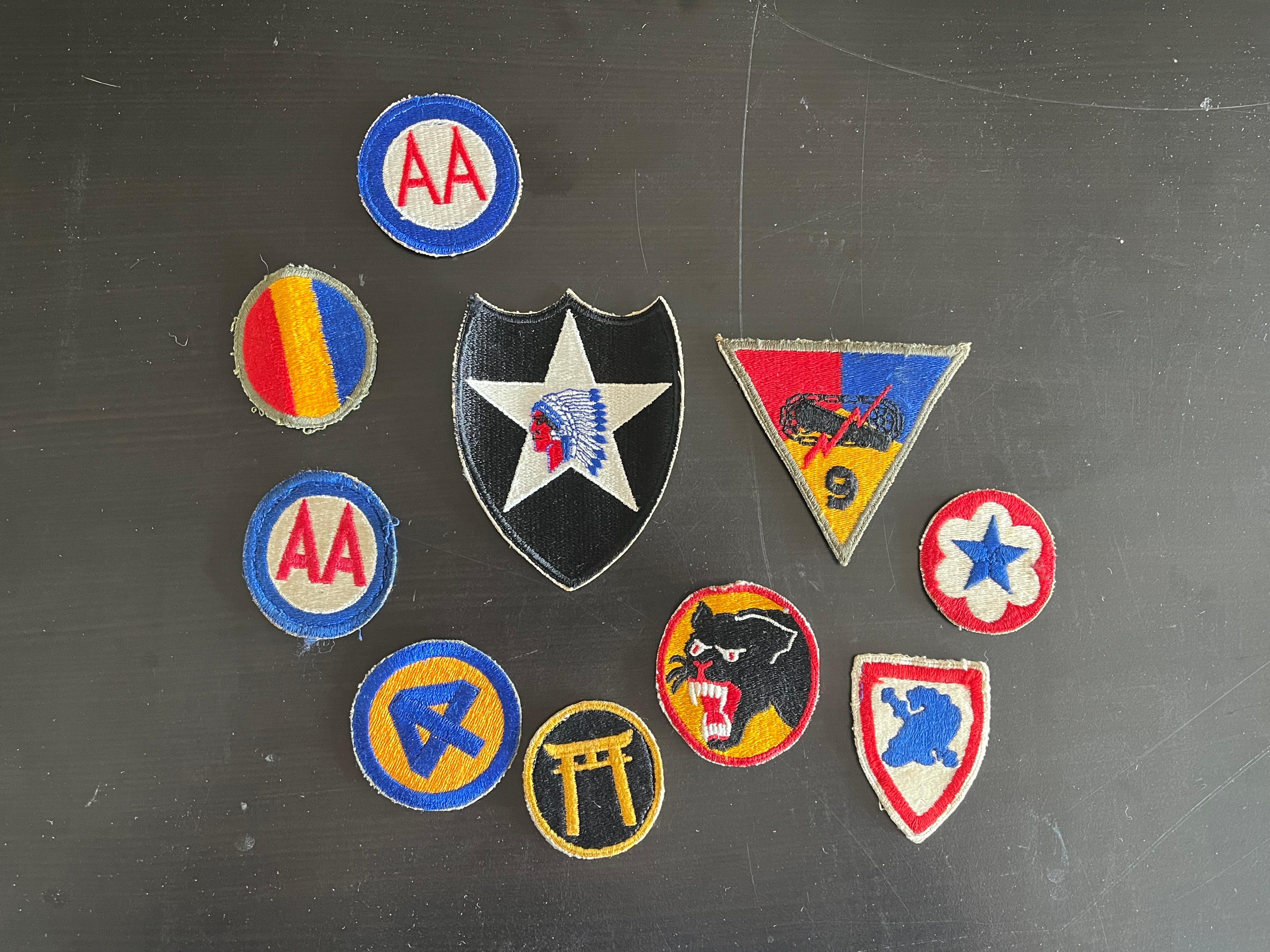 (10) WWII Era U.S. Army Unit Patches