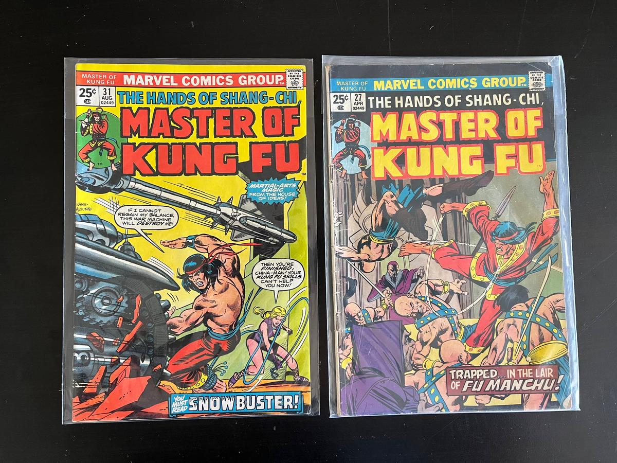 2 Issues Master of Kung Fu Comic #27 & #31 Marvel Comics Bronze Age Comics