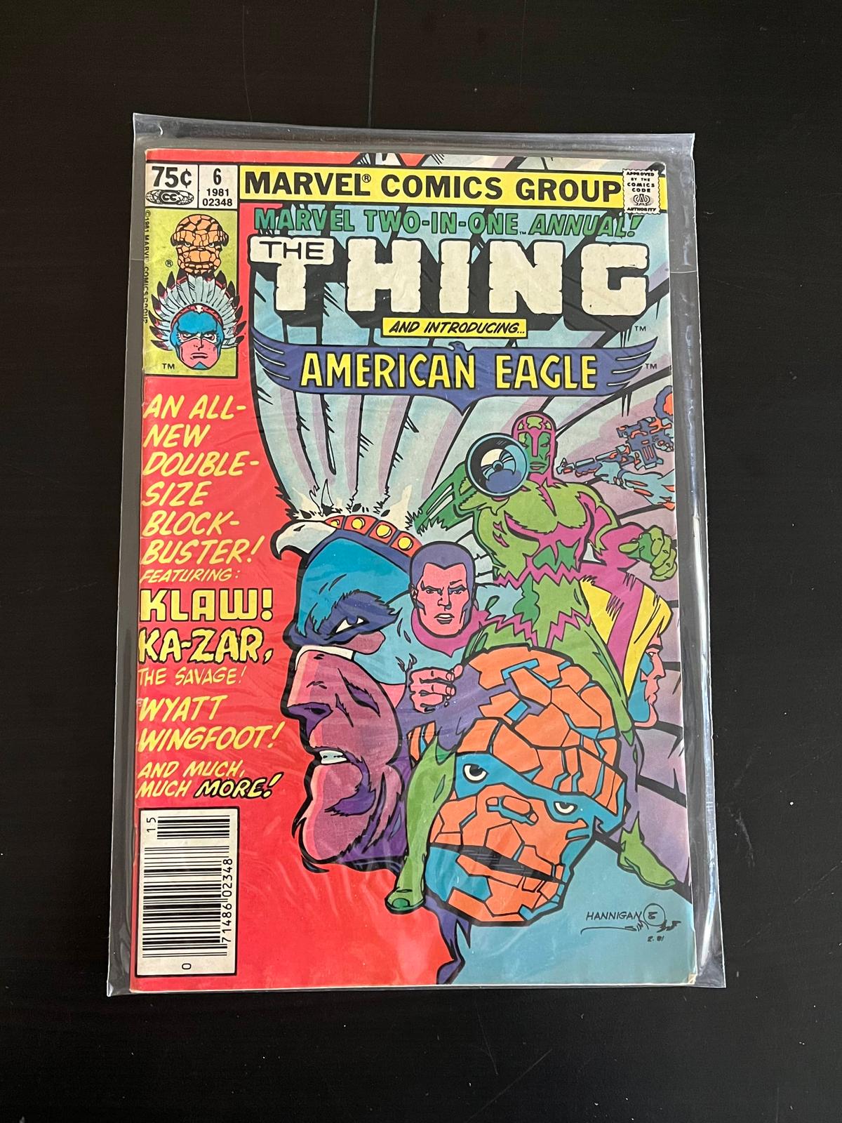 Marvel Two in One Annual Comic #6 Marvel Comics 1981 Bronze Age Comic