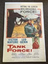 1952 War Movie "Tank Force" 1-Sheet Movie Poster