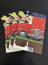 3 Unused Pop-up Gift Box Mickey & Minnie In Car San Francisco Box Co 4x4x4 dimensional