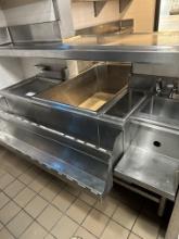 Custom Stainless Steel Pass-Thru Ice Bin w/Cold Plate, Sink w/Blender Station, Draintable, Double...