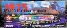 Texaco Olympic Toy Tanker and Texaco 1995 Edition Toy Tanker