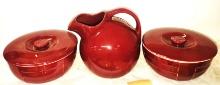 VINTAGE HALL BALL PITCHER & REFRIGERATOR DISHES -  PICK UP ONLY