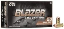 CCI 5210 Blazer Brass Handgun 40 SW 165 gr Full Metal Jacket FMJ 50 Per Box