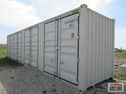 2023 40' Cargo Shipping Container 4-92" Double Doors On The Side And Rear Doors, One Trip Use