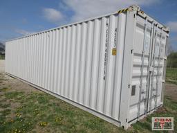 2023 40' Cargo Shipping Container 4-92" Double Doors On The Side And Rear Doors, One Trip Use