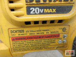 Dewalt...DCHT820 22" Hedge Trimmer 20V Max - Tool Only - No Battery - Seller Says Works...