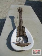 Barbed-Wire Bedpan Guitar/Shitar *HRB