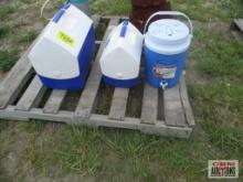 2 Blue Lunch Boxes 1 Water Cooler ...