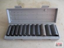 11pc ,6pt, 1/2" Drive Deep Well Impact Socket Set (3/8' to 1") w/ Molded Storage Case... *ALB