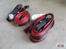 Husky 1000LB Working Load Red & Black Ratchet Straps... *BLT