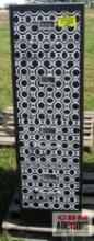 4 Drawer Decorative Black & White Modern Abstract Geometric Pattern Filing Cabinet