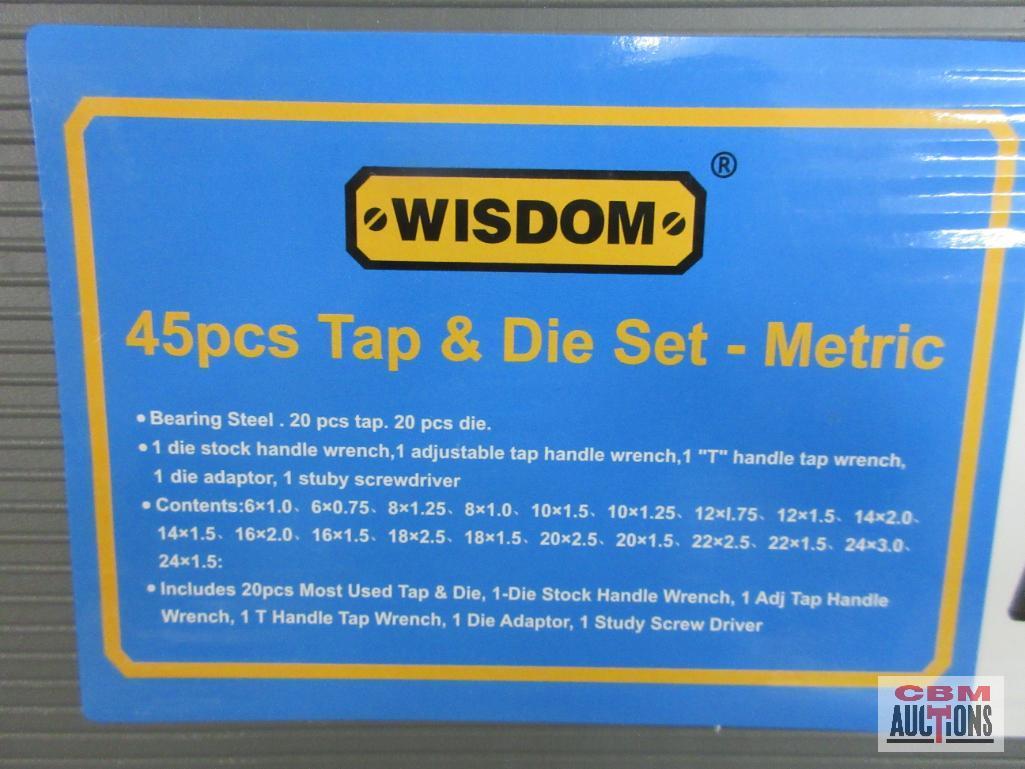 Wisdom 45pc Metric Tap & Die Set w/ Molded Storage Case...
