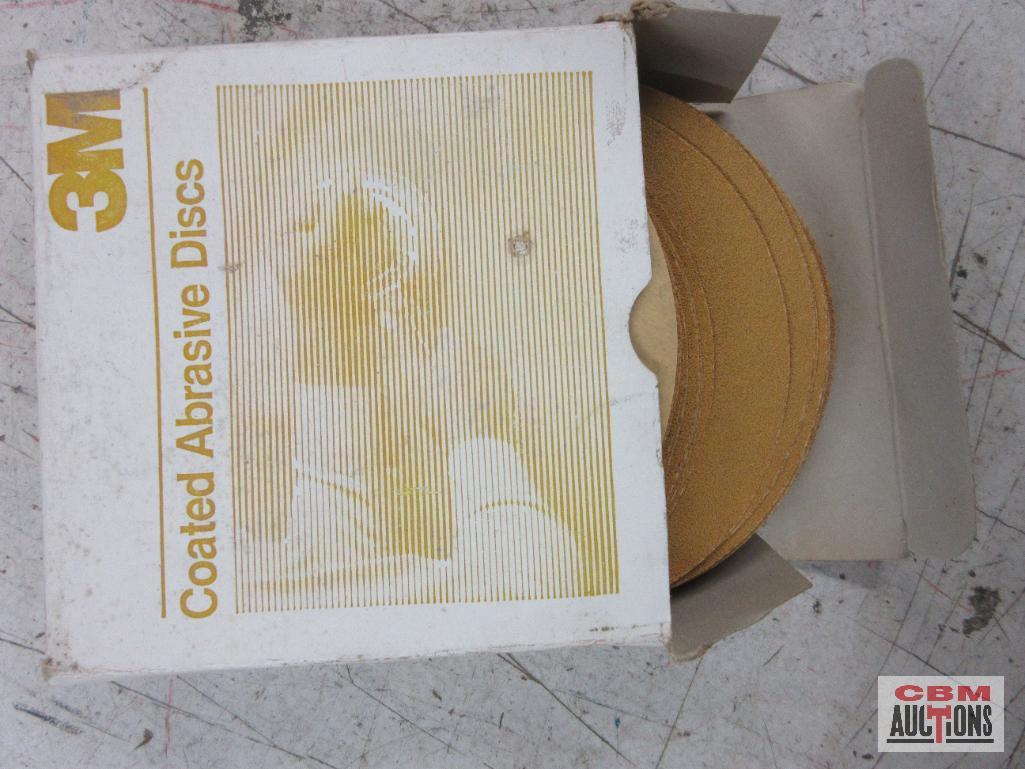 3M 01043 Production Fre-Cut Gold Paper Discs 80-A Grit 6" x NH - Box of 100 (+/-)