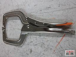Lang Tools 110-11 11" C-Clamp Locking Pliers Lang Tools 100-07 7" Locking Pliers w/ Curved Jaws