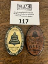 The New England Telephone & Telegraph BOSTON original early 1900s pocket advertising mirrors