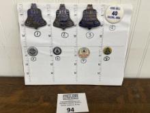 EIGHT early 1900s Bell System badges and buttons from Mr. Degnans personal collection