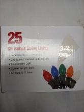 Christmas string lights 25 count, 24ft